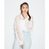 袖リボンラメシアーショートシャツ | INGNI | 詳細画像1