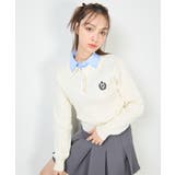 【WEB限定】ケーブルダブルカラーポロニット | INGNI  | 詳細画像1 