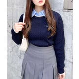 コン | シャツ衿付ケーブルニット | INGNI 