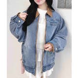 デニム/ライトブルー | 衿異素材FZIPデニムジャケット | INGNI 