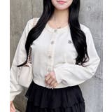 オフホワイト | 12GビジューボタンニットCD | INGNI 