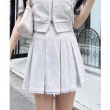 オートミール | 裾レースミニ裏毛プリーツスカート | INGNI 