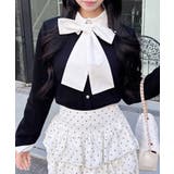 クロ/オフホワイト | 12Gボウタイドッキングニット | INGNI 