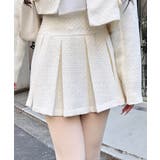 アイボリー/ツイード | ツイードプリーツスカパン | INGNI 