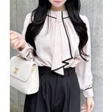 ベージュ/クロ | パール装飾チェーン付トロミBL | INGNI 