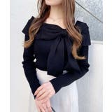 クロ | 12Gリボンオフショルニット | INGNI 