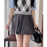 チャコールグレー | バルーンミニスカパン | INGNI