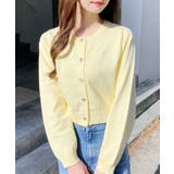 イエロー | 12GビジューボタンニットCD | INGNI 