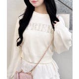 オフホワイト | パールビジューロゴニット | INGNI 