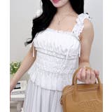 オフホワイト | 2WayフリルシアーキャミBL | INGNI