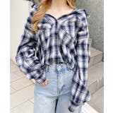 ブルー/チェック | 2wayオフショルチェック柄SH | INGNI 