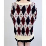 7Gアーガイル柄JQロングニットカーディガン | INGNI  | 詳細画像4 