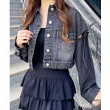 グレー | 袖リボンクロップド丈Gジャン | INGNI 