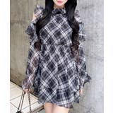 クロ/チェック | 2Wayリボン肩あきフリルミニOP | INGNI