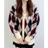 7Gアーガイル柄JQロングニットカーディガン | INGNI  | 詳細画像1 