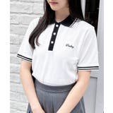 オフホワイト | 胸ロゴクロップドポロシャツ | INGNI