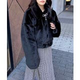 ブローチ付ステンカラーエコファーBL | INGNI  | 詳細画像15 