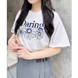 オフホワイト/コン | フラワーロゴT | INGNI