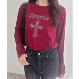 ボルドー | ラインストーンクロスロンティー | INGNI