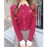 アカ/オフホワイト | 12G SHレイヤード風ケーブルニット | INGNI 