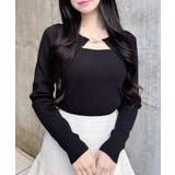 クロ | 12Gビット付デコルテオープンリブニット | INGNI 