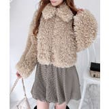 ベージュ | ステンカラーフロント.ZIPプードルファーブルゾン | INGNI