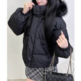 クロ | ファー取り外し中綿ジャケット | INGNI