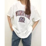 オフホワイト/ピンク | カレッジロゴ半袖Tシャツ | INGNI 
