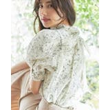 オフホワイト | 花柄シアー2WAYリボン/半袖BL                 | INGNI 