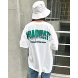 オフホワイト/グリーン | BACKロゴチュニックT                           … | INGNI 