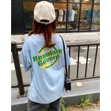 ブルー | BACK発泡サークルロゴ半袖T                   | INGNI 