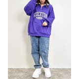 ハーフZIP配色カレッジロゴ裏毛チュニック | INGNI | 詳細画像6