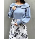 ブルー | 12G2WAYリボンオフショルニット | INGNI