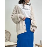 アイボリー | 7Gミドル丈VN畦ニット/CD | INGNI