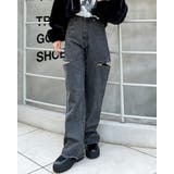 グレー | サイドファスナーデニムパンツ | INGNI