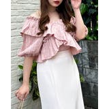ピンク | 【WEB限定】楊柳フリルオフショルブラウス | INGNI