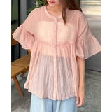 ピンク | シアーワッシャーフレアスリーブブラウス | INGNI