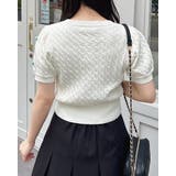 12Gフラワーケーブル半袖ニット | INGNI  | 詳細画像15 