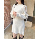 7Gフェザー肩開きリボンニットOP | INGNI  | 詳細画像1 