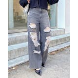 クラッシュデニムワイドパンツ | INGNI  | 詳細画像6 