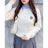 【WEB限定】ケーブルダブルカラーポロニット | INGNI  | 詳細画像5 