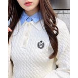 【WEB限定】ケーブルダブルカラーポロニット | INGNI  | 詳細画像4 