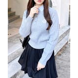 【WEB限定】ケーブルダブルカラーポロニット | INGNI  | 詳細画像8 