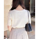 【WEB限定】国旗柄ジャガード半袖ニット | INGNI  | 詳細画像7 