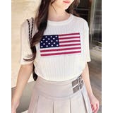 【WEB限定】国旗柄ジャガード半袖ニット | INGNI  | 詳細画像10 