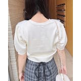 チュールフリル半袖ニットカーディガン | INGNI | 詳細画像3