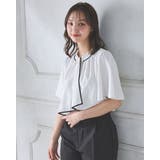 パールピン付トロミボウタイフレアスリーブブラウス | INGNI | 詳細画像3