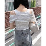 ムラ染めオフショルレイヤードロゴトップス | INGNI | 詳細画像3