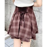 バックレースアップチェック柄タックフレアスカート | INGNI | 詳細画像5