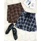 バックレースアップチェック柄タックフレアスカート | INGNI | 詳細画像6